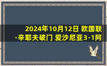 2024年10月12日 欧国联-辛耶夫破门 爱沙尼亚3-1阿塞拜疆